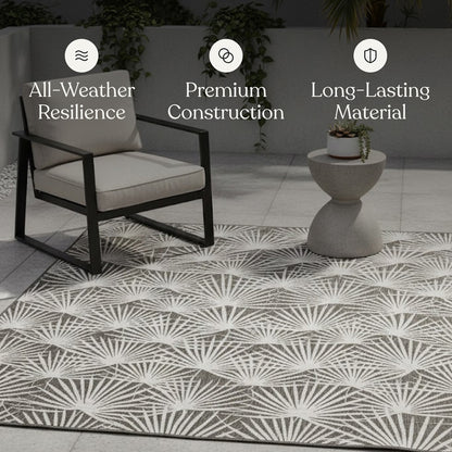 Villa Outdoor Rug Sorrento Charcoal - Hose-Washable