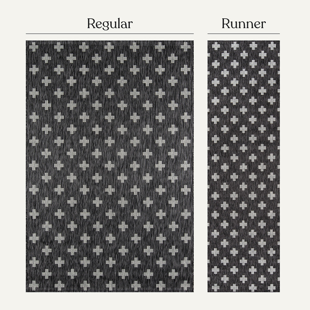 Villa Outdoor Rug Umbria Charcoal - Hose-Washable