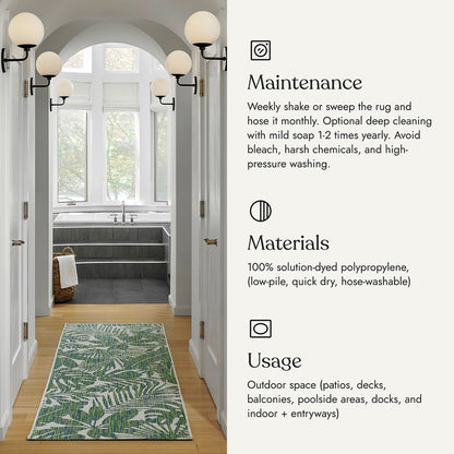 Villa Outdoor Rug Salerno Green - Hose-Washable