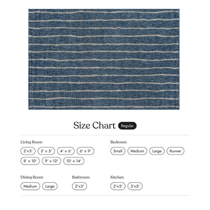 Villa Outdoor Rug Sicily Blue - Hose-Washable