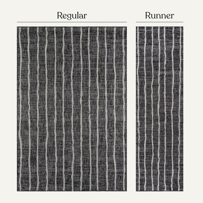 Villa Outdoor Rug Sicily Charcoal - Hose-Washable & Stain-Resistant