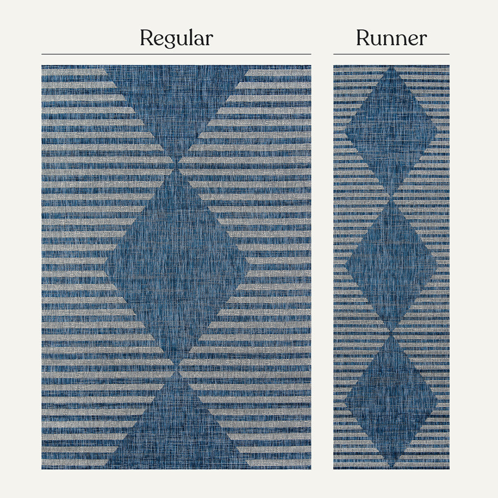 Villa Outdoor Rug Cavallo Blue - Hose-Washable