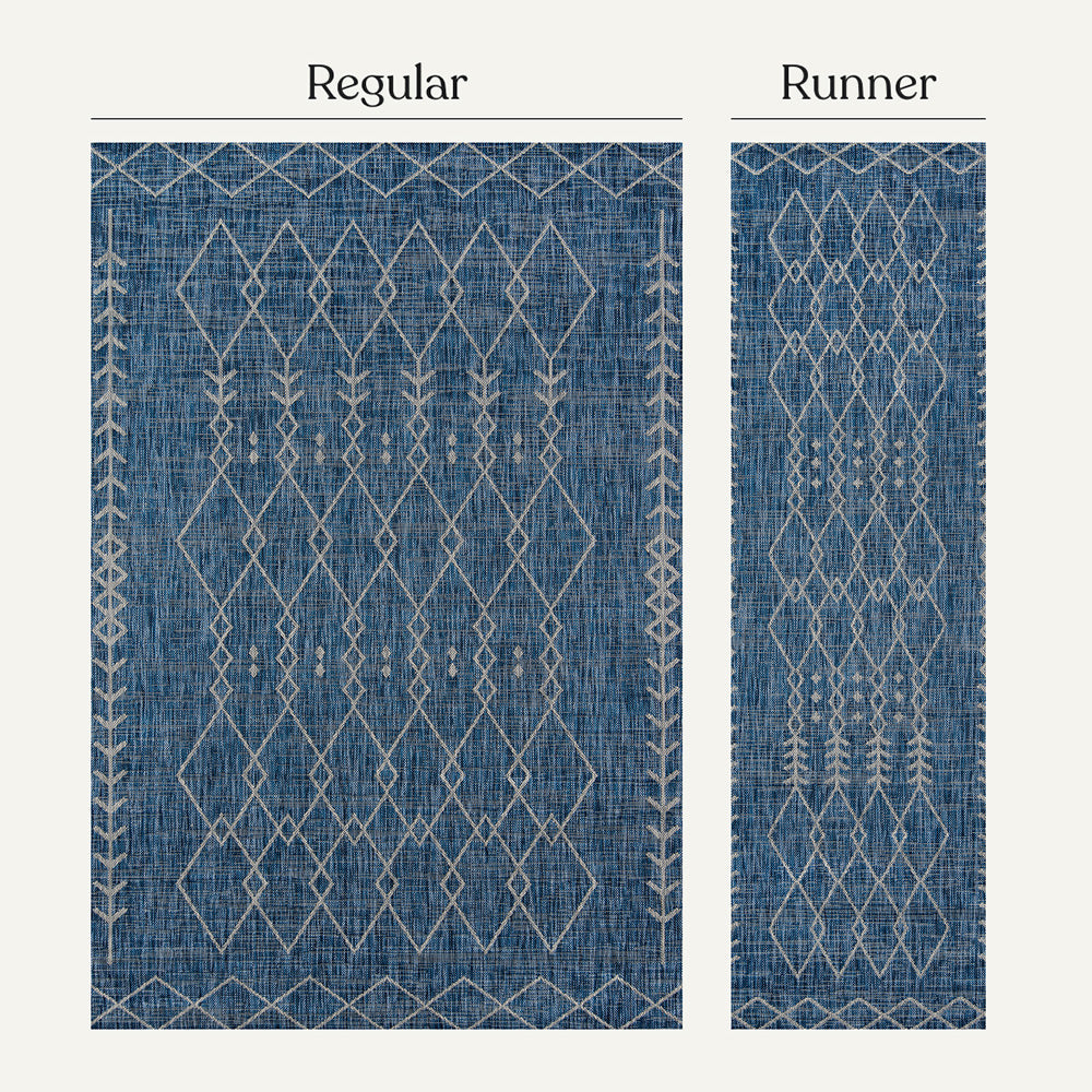 Villa Outdoor Rug Monaco Blue - Hose-Washable