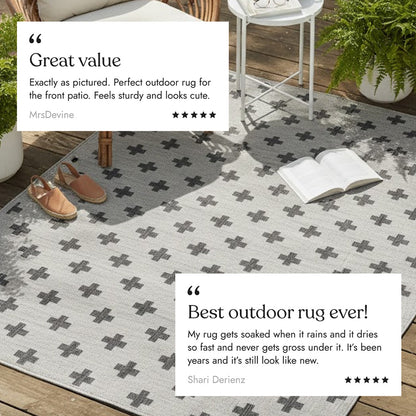 Villa Outdoor Rug Umbria Grey - Hose-Washable