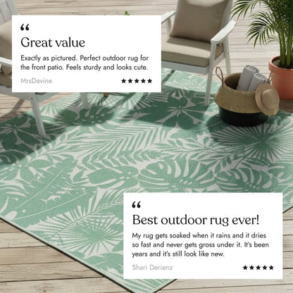 Villa Outdoor Rug Salerno Green - Hose-Washable