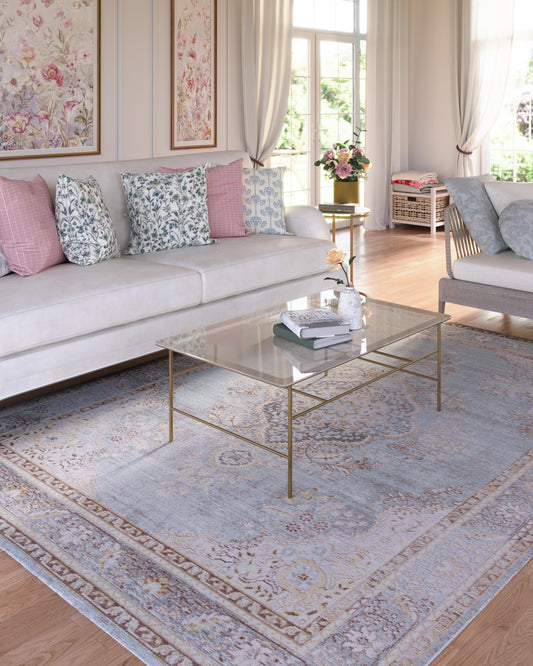 Isabella 1 Blue Vintage Pastel Rug