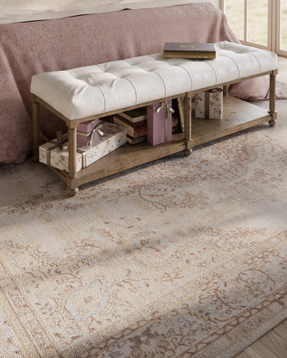 Isabella 1 Ivory Soft-Touch Vintage Rug