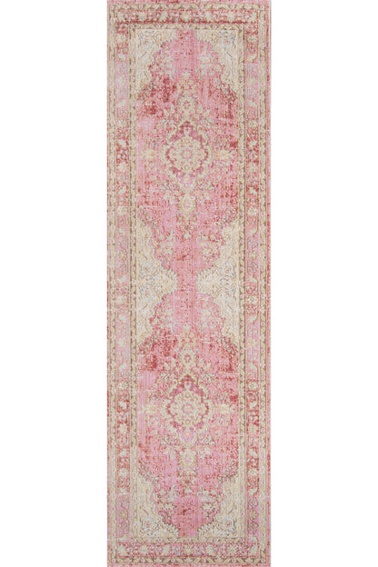 Isabella 1 Pink Soft-Touch Vintage Rug