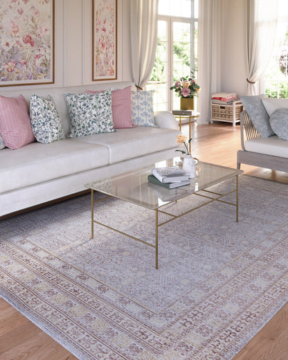 Isabella 2 Grey Soft-Touch Vintage Rug