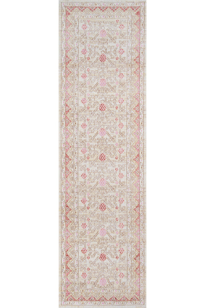 Isabella 3 Pink Soft-Touch Vintage Rug