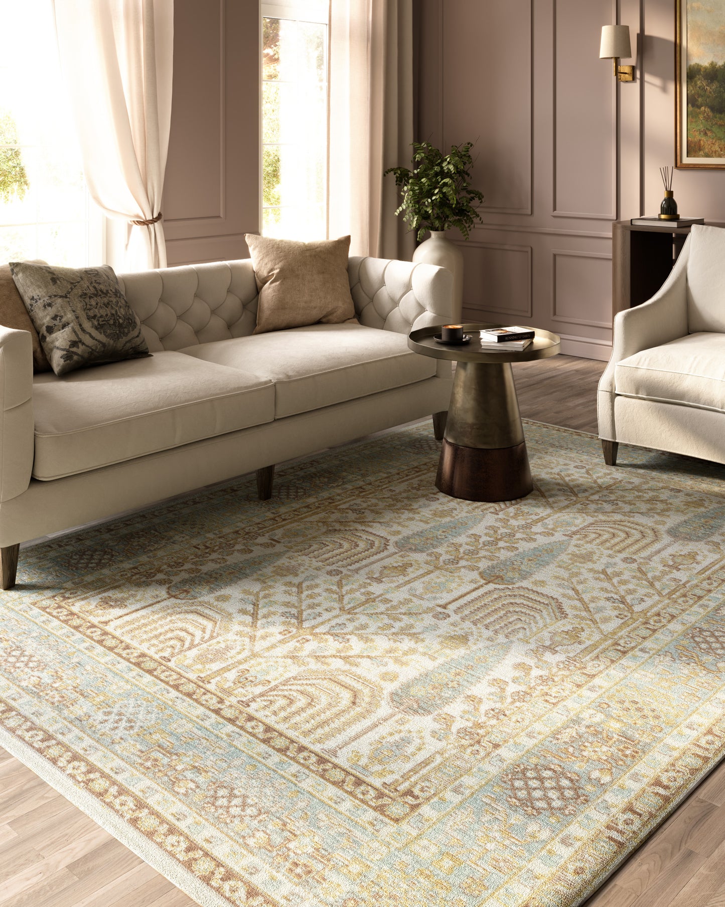 Isabella 8 Ivory Soft-Touch Vintage Rug