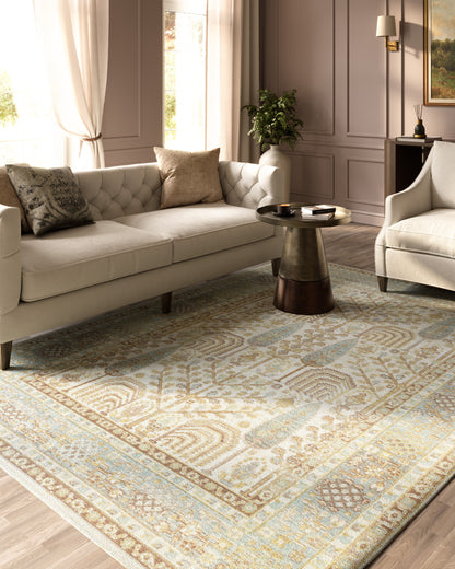 Isabella 8 Ivory Soft-Touch Vintage Rug