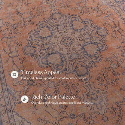 Afshar 11 Copper No-Shed Washable Rug