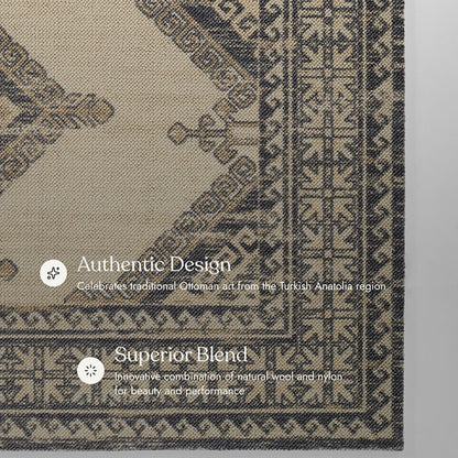 Anatolia 10 Vintage Charcoal Rug
