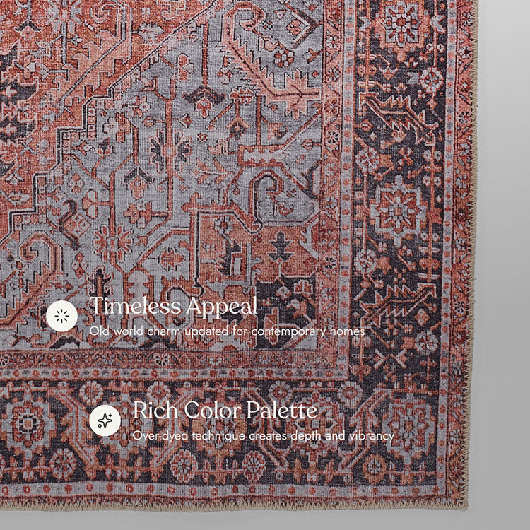 Afshar 36 Copper No-Shed Washable Rug