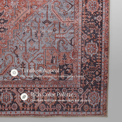 Afshar 36 Copper No-Shed Washable Rug