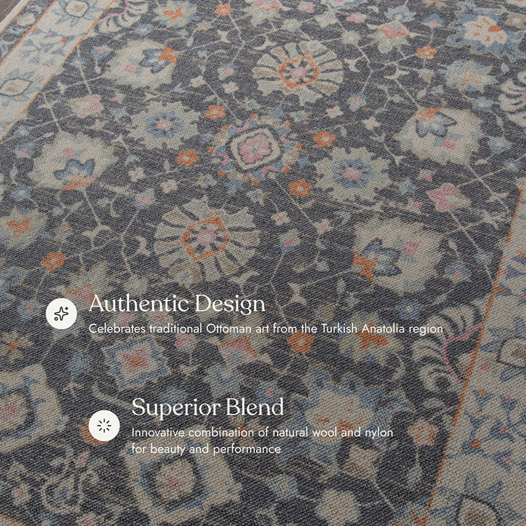 Anatolia 8 Vintage Charcoal Rug