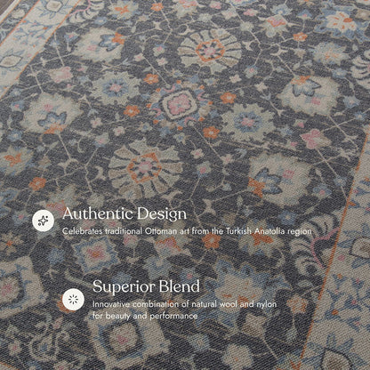 Anatolia 8 Vintage Charcoal Rug