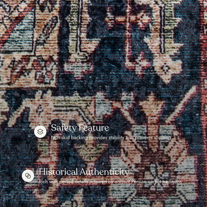 Karachi 3 Multi Non-Slip Washable Rug