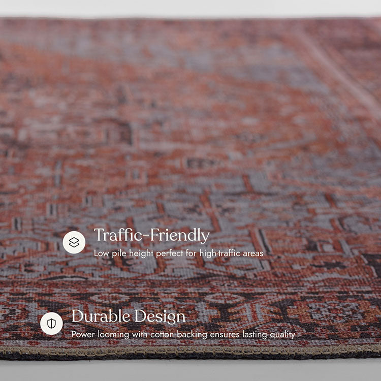Afshar 36 Copper No-Shed Washable Rug