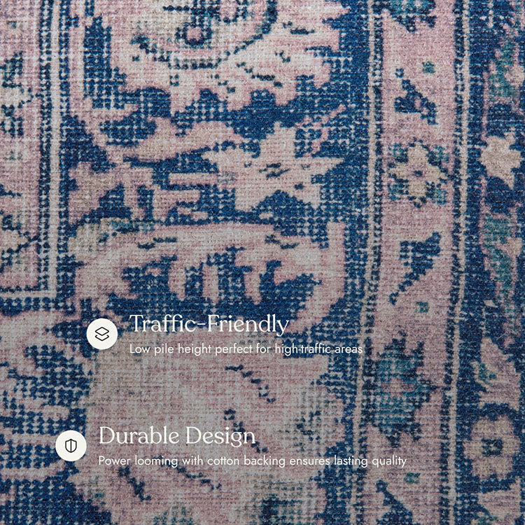 Afshar 30 Pink No-Shed Washable Rug