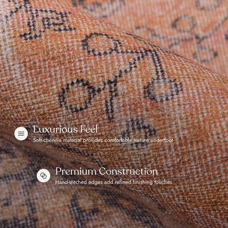 Afshar 11 Copper No-Shed Washable Rug