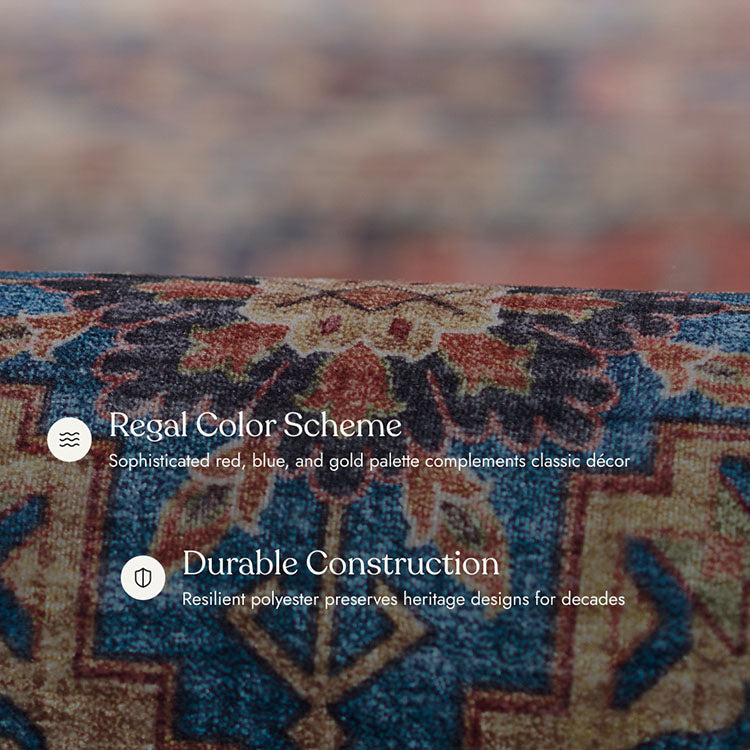 Karachi 10 Rust Non-Slip Washable Rug