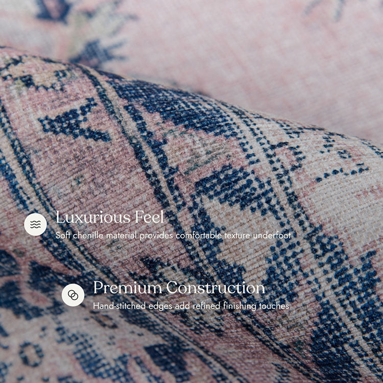 Afshar 30 Pink No-Shed Washable Rug