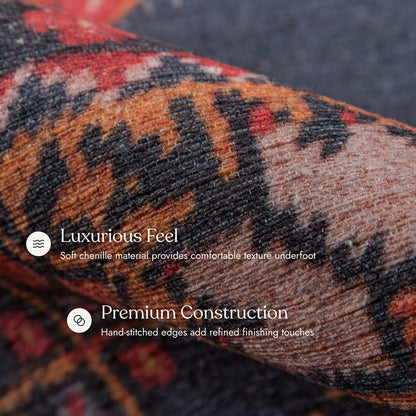 Afshar 16 Red No-Shed Washable Rug