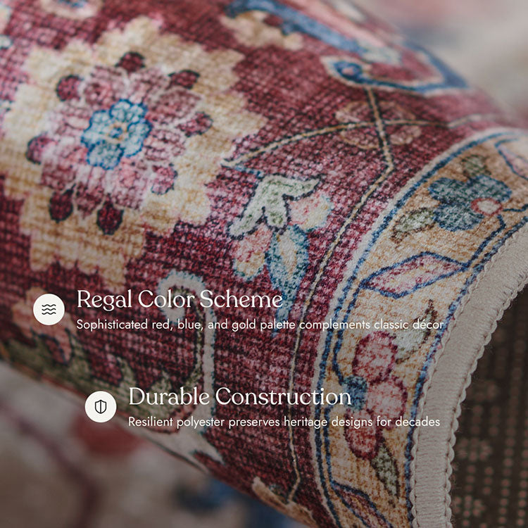 Karachi 9 Ivory Non-Slip Washable Rug