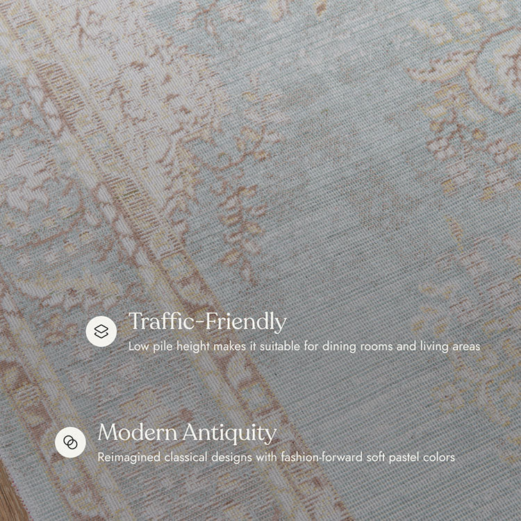 Isabella 1 Blue Soft-Touch Vintage Rug