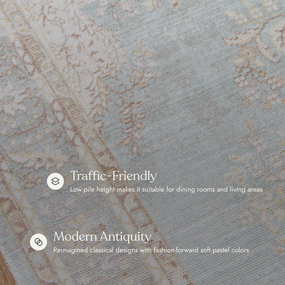 Isabella 1 Blue Soft-Touch Vintage Rug