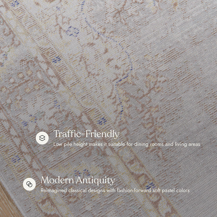 Isabella 1 Grey Soft-Touch Vintage Rug