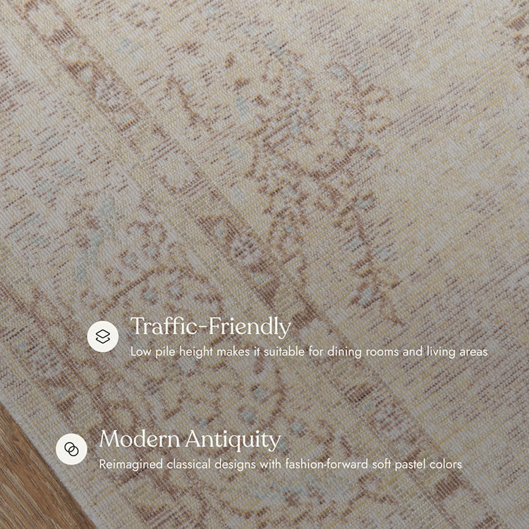 Isabella 1 Ivory Soft-Touch Vintage Rug