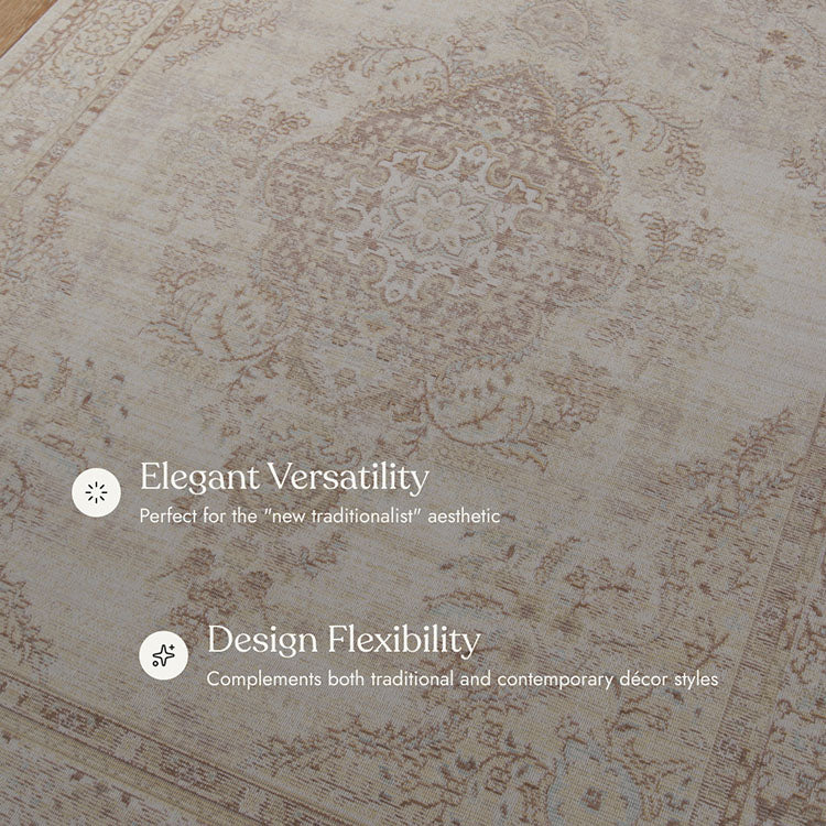 Isabella 1 Ivory Soft-Touch Vintage Rug