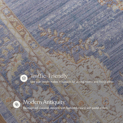 Isabella 1 Periwinkle Soft-Touch Vintage Rug