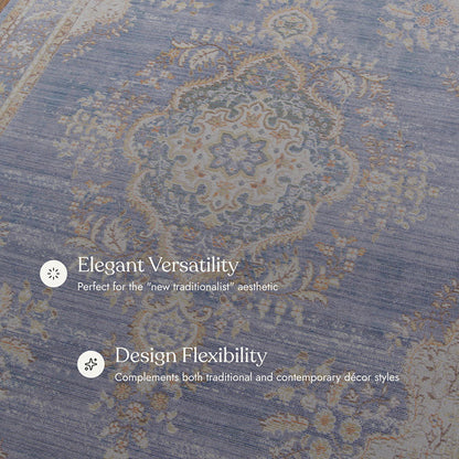 Isabella 1 Periwinkle Soft-Touch Vintage Rug