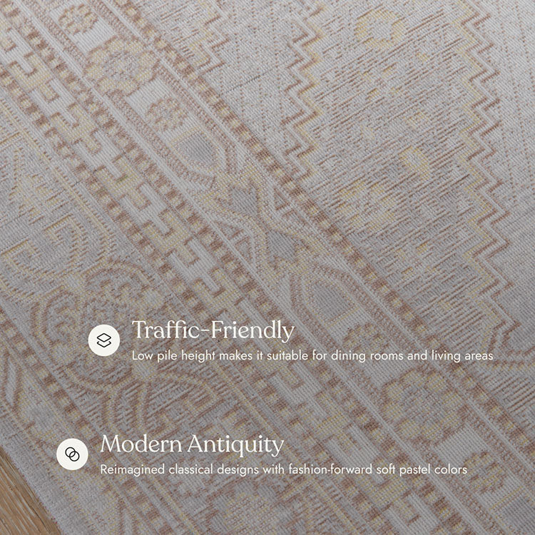 Isabella 7 Grey Soft-Touch Vintage Rug