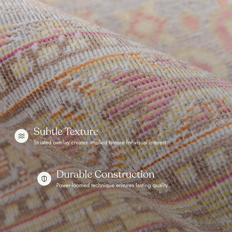 Isabella 7 Pink Soft-Touch Vintage Rug