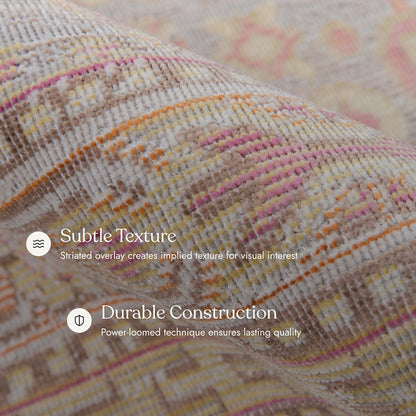 Isabella 7 Pink Soft-Touch Vintage Rug