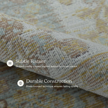 Isabella 8 Ivory Soft-Touch Vintage Rug