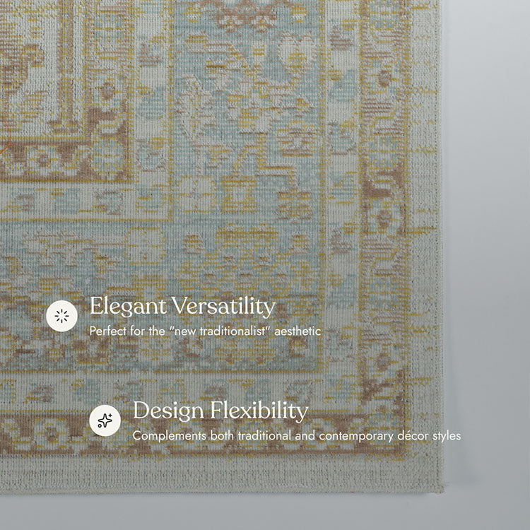 Isabella 8 Ivory Soft-Touch Vintage Rug