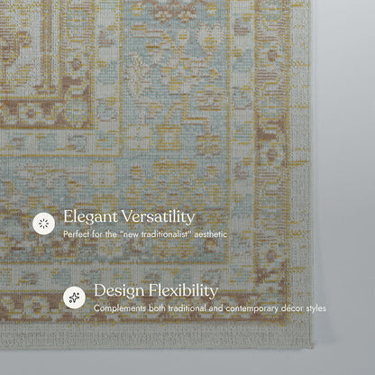 Isabella 8 Ivory Soft-Touch Vintage Rug