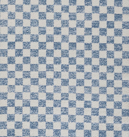 Kaia 1 Checkered Blue Shag Rug