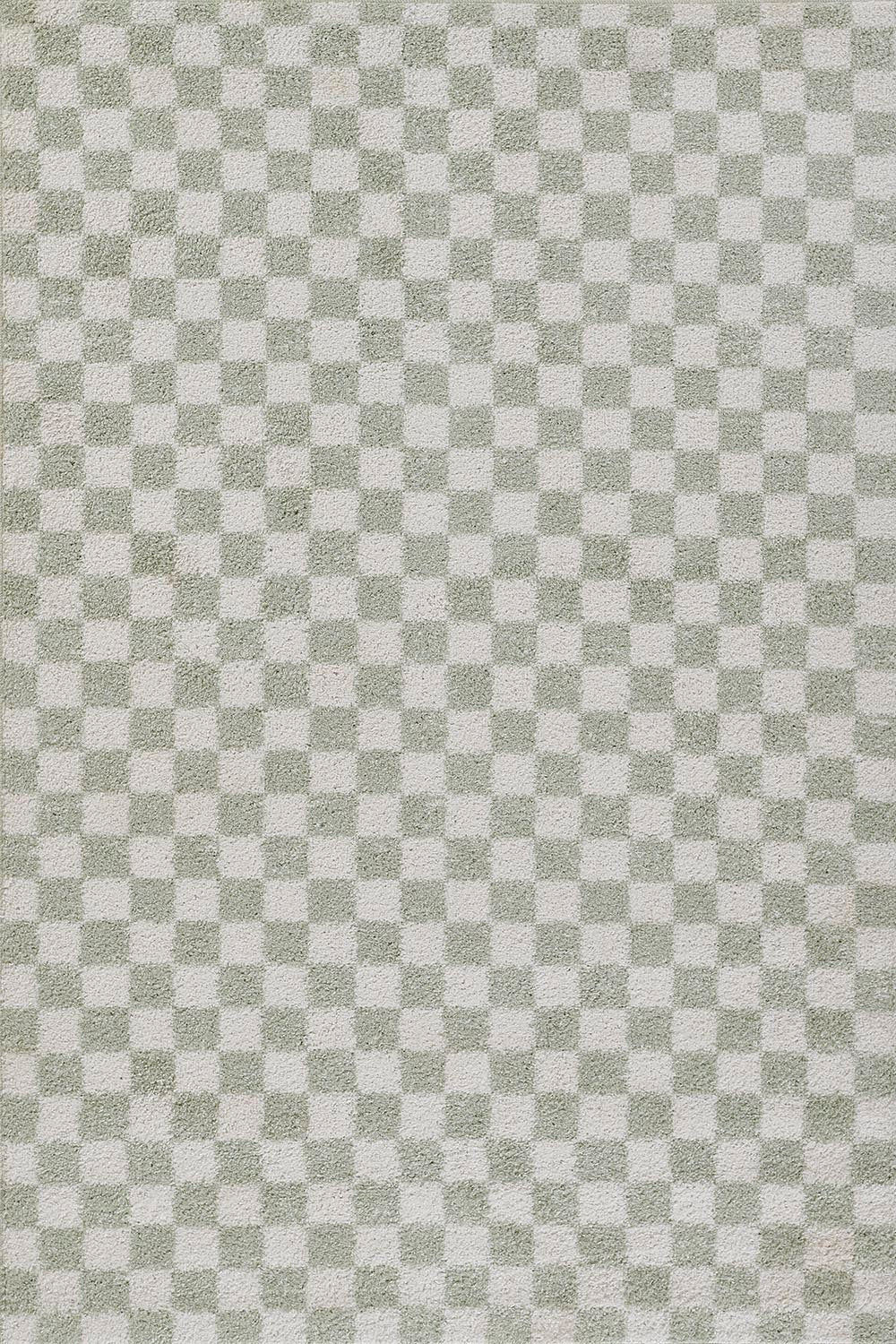 Kaia 1 Checkered Green Shag Rug