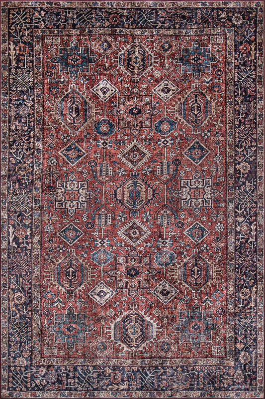 Karachi 2 Rust Traditional Rug