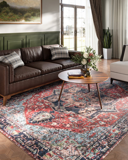 Karachi 3 Multi Non-Slip Washable Rug