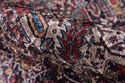 Karachi 4 Burgundy Traditional Rug