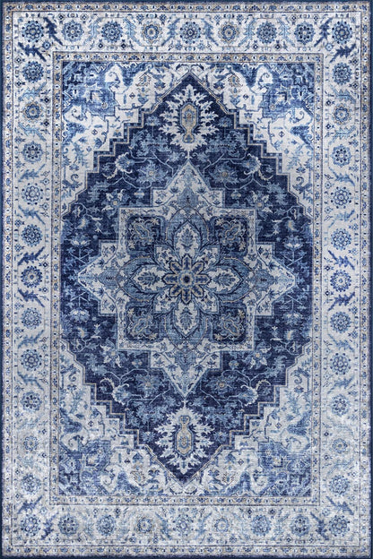 Karachi 8 Blue Traditional Rug
