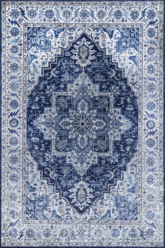 Karachi 8 Blue Traditional Rug